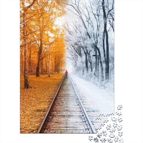 Winterpuzzle für Erwachsene und Jugendliche, Familienspiel, 1000 Teile (75 x 50 cm) von POLIUAWS