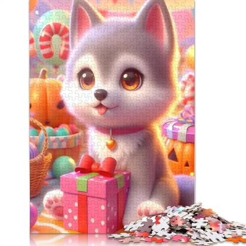 Wolf Puzzle 1000 Teile für Erwachsene, Holzpuzzle, Halloween-Geschenke, Erwachsenenpuzzle, Lernspiel, Herausforderung Spielzeug, 1000 Teile (75x50cm) von POLIUAWS