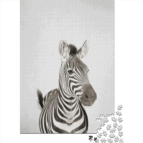 Zebra Erwachsene Puzzle Bunte Papier Puzzle Erwachsene Lernspiel Herausforderung Spielzeug 1000 Teile (38x26cm) von POLIUAWS