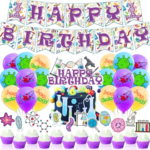 Biologie Geburtstagsfeier Dekorationen Wissenschaft Party Zubehör Inklusive Biologie Geburtstag Banner Kuchen Topper Cupcake Toppers Ballons Biologie Geburtstagsfeier Dekorationen Wissenschaft Party Zubehör Inklusive Biologie Geburtstag Banner Kuchen Topper Cupcake Toppers Ballons von POMNUG