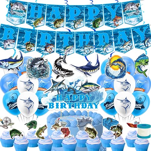 Geht Angeln Geburtstagsparty Zubehör Angeln Party Dekorationen Set Angeln Geburtstag Banner Kuchen Cupcake Toppers Spiralen Ballons für Gone Angeln Geburtstag Dekorationen Baby Duschen Geht Angeln Geburtstagsparty Zubehör Angeln Party Dekorationen Set Angeln Geburtstag Banner Kuchen Cupcake Toppers Spiralen Ballons für Gone Angeln Geburtstag Dekorationen Baby Duschen von POMNUG