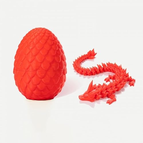 Drachenei – Überraschungsei-Spielzeug mit flexiblem, perlmuttfarbenem Drachen im Inneren, Drachenei-Zappelspielzeug-Überraschung, 3D-gedruckter Drache,Dracheneier mit Drachen im Inneren. ( Size : 15 ) von POOLPO