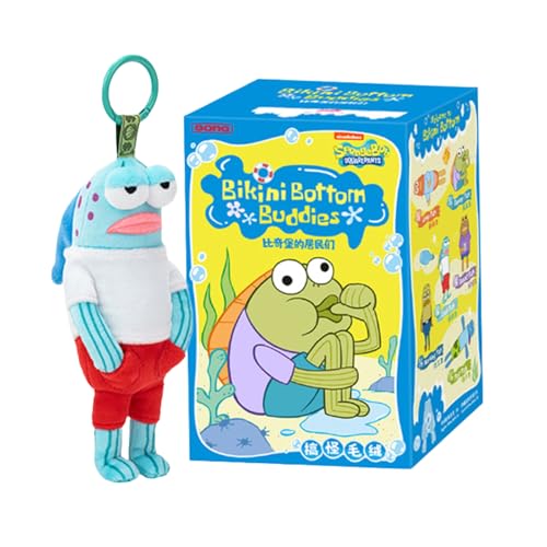 POP MART Bikini Bottom Buddies Plüschfigur, Blind Box Serie, Spongebob Collection, 1 Stück, zufälliges Design, Box Spielzeug für Moderne Wohnkultur, Sammlerstück-Spielzeug-Set POP MART Bikini Bottom Buddies Plüschfigur, Blind Box Serie, Spongebob Collection, 1 Stück, zufälliges Design, Box Spielzeug für Moderne Wohnkultur, Sammlerstück-Spielzeug-Set von POP MART