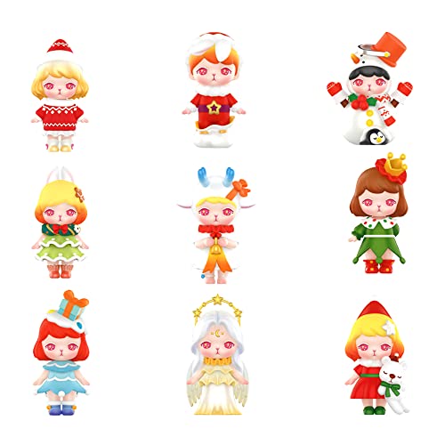 POP MART Bunny Christmas Series-9PC Pop Figuren Zufällige Figuren Actionfiguren Sammelfiguren und Sammler Kunstspielzeug Spielzeug Figuren Geschenk von POP MART