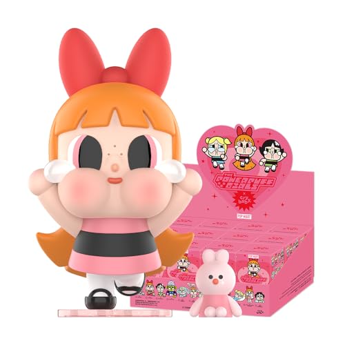 POP MART CRYBABY x Powerpuff Girls-Serie, ganzes Set (12 Boxen), 6,3 cm, beweglicher Charakter, Premium-Design, Geschenke für Frauen, Fan-Favorit-Sammelspielzeug, Kunst, Spielzeug, Actionfigur von POP MART