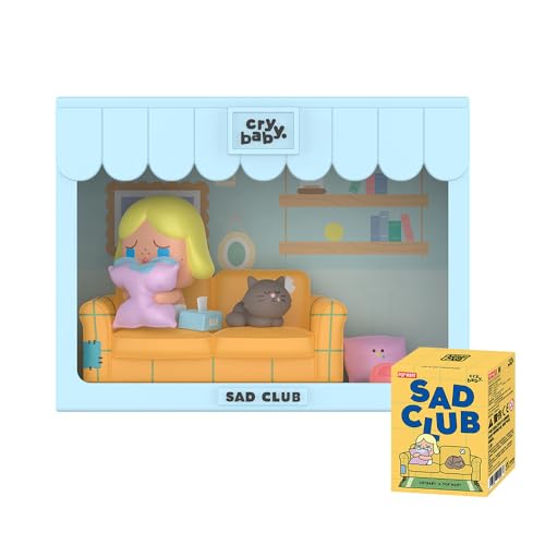 POP MART Crybaby Sad Club Serie Szenen-Set 1, 6,3 cm Box mit Gelenkfigur, Hohe Qualität, Geschenk für Frauen, Fan-Favorite Blindbox Sammelspielzeug, Art Toy Action POP MART Crybaby Sad Club Serie Szenen-Set 1, 6,3 cm Box mit Gelenkfigur, Hohe Qualität, Geschenk für Frauen, Fan-Favorite Blindbox Sammelspielzeug, Art Toy Action von POP MART
