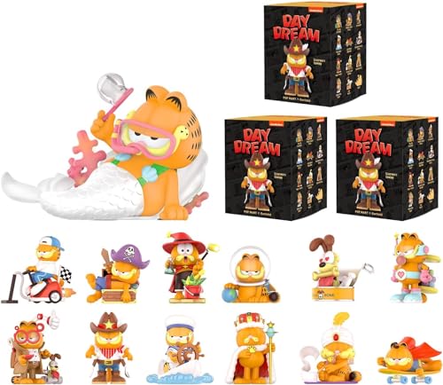 POP MART Garfield Dream Series-3PC Pop Figuren Zufällige Figuren Actionfiguren Sammelfiguren und Sammler Kunstspielzeug Spielzeug Figuren Geschenk von POP MART