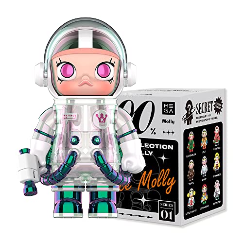 POP MART MEGA Collection 100% Space Molly Series-1PC Pop Figuren Zufällige Figuren Actionfiguren Sammelfiguren und Sammler Kunstspielzeug Spielzeug Figuren Geschenk von POP MART