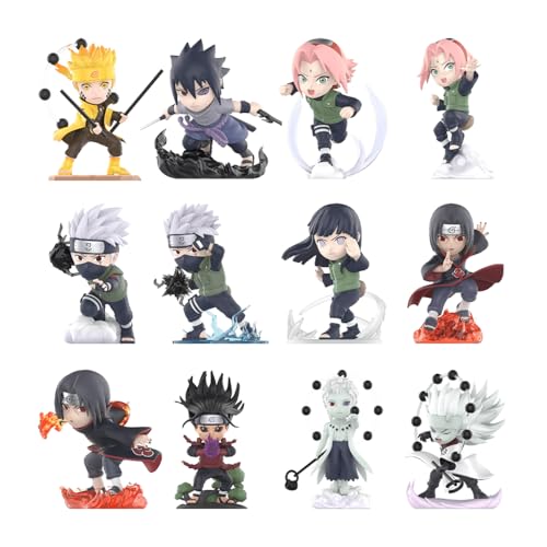 POP MART Naruto Figuren Anime Actionfiguren Blind Box Hero Sammelfiguren Geschenkidee Spielzeug Für Kinder und Erwachsene Anime Fans 12 Packs Whole Set von POP MART