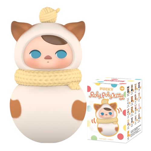 POP MART PUCKY Roly-Poly Kitty Series Figures Anime Actionfiguren Sammelfiguren Sammler Kunstspielzeug Spielzeug Figuren Geschenk 1PC von POP MART