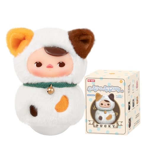 POP MART PUCKY Roly-Poly Kitty Series-Vinyl Plush Figures Anime Actionfiguren Sammelfiguren Sammler Kunstspielzeug Spielzeug Figuren Geschenk 1PC von POP MART