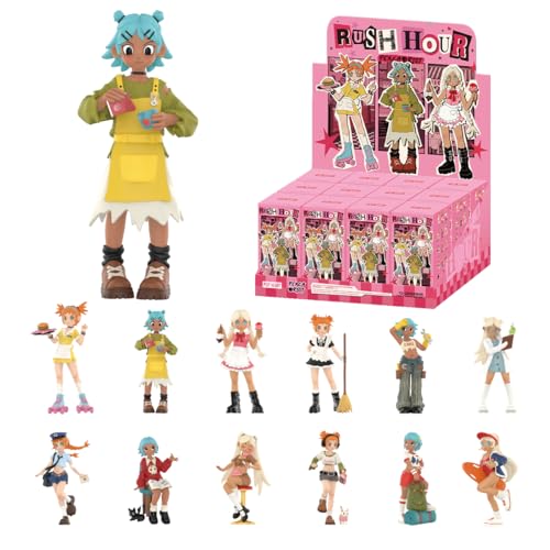 POP MART Peach Riot Rush Hour Series Figures Actionfiguren Sammelfiguren Sammler Kunstspielzeug Spielzeug Figuren Geschenk Whole Set von POP MART