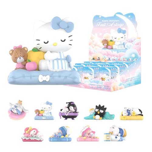 POP MART Sanrio Characters Fall Asleep Series-9PC Pop Figuren Zufällige Figuren Actionfiguren Sammelfiguren und Sammler Kunstspielzeug Spielzeug Figuren Geschenk von POP MART