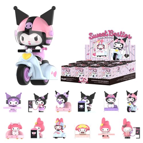 POP MART Sanrio Charaktere Blind Box Lovely Melody Kuromi Actionfiguren Sammlung Geschenk für Festivals 12PC von POP MART