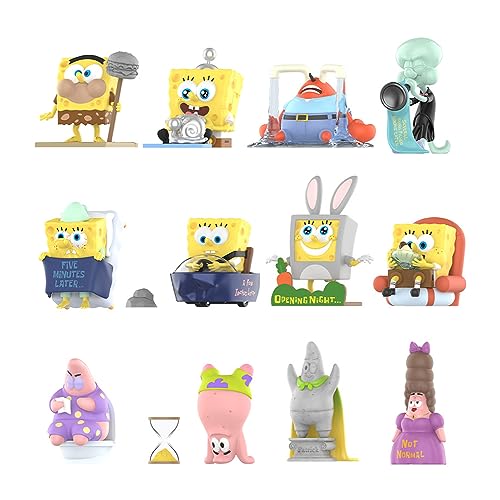 POP MART Spongebob Life Transitions Series-12PC Pop Figuren Zufällige Figuren Actionfiguren Sammelfiguren und Sammler Kunstspielzeug Spielzeug Figuren Geschenk von POP MART