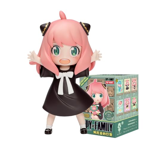 POP MART Spy × Family Anya's Daily Life Series Ganzes Set (6 Boxen), 6,3 cm Gelenkfigur, Premium-Design, Geschenke für Frauen, Fan-Favorit-Bindbox, Sammlerstück, Spielzeug, Kunst, Spielzeug, von POP MART