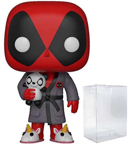 Funko Pop! Marvel X-men: Deadpool Playtime - Bedtime Deadpool in Robe Vinyl Figure (Bundled with Pop Box Protector Case) von POP