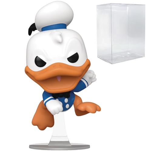 POP Disney: Donald Duck 90th Anniversary - Angry Donald Duck Funko Vinyl Figure (Bundled with Compatible Box Protector Case), Multicolor, 3.75 inches von POP