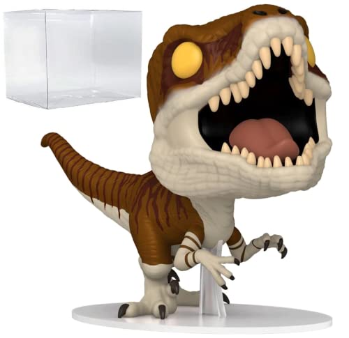 POP Jurassic World Dominion – Atrociraptor (Tiger) #1218 Specialty Series Funko Vinyl-Figur (gebündelt mit kompatibler Box-Schutzhülle), mehrfarbig, 9,5 cm von POP