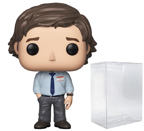 POP The Office - Jim Halpert Funko Pop! Vinyl Figure (Bundled with Compatible Pop Box Protector Case), Multicolored, 3.75 inches von POP