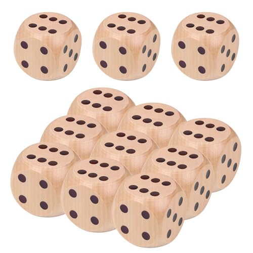 POPAPIE 12 Stück Würfel Groß 30mm Würfel Holz Spielwürfel Natur Holz Große Würfel Set Würfelspiel für Kartenspiel Partyspiele Kinder Spiele Zubehör POPAPIE 12 Stück Würfel Groß 30mm Würfel Holz Spielwürfel Natur Holz Große Würfel Set Würfelspiel für Kartenspiel Partyspiele Kinder Spiele Zubehör von POPAPIE