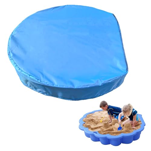 POPAPIE 1 Stück Sandkasten Abdeckung,Wasserdicht Abdeckung für Sandkasten,Abdeckplane Staubdicht,Abdeckplane aus Oxford-Stoff für Whirlpool Garten Sandkasten Balkon Sandbox (Blau) von POPAPIE