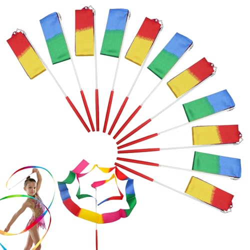 POPAPIE 12 Stück Mehrfarbig Gymnastikband,Gym Dance Ribbon,Kinder Tanzen Streamer,Rhythmic Gymnastics Bänder,2 Meter Tanzband mit Stab für Kunst Tanz Ballett Twirling Kindergeburtstag Mitgebsel POPAPIE 12 Stück Mehrfarbig Gymnastikband,Gym Dance Ribbon,Kinder Tanzen Streamer,Rhythmic Gymnastics Bänder,2 Meter Tanzband mit Stab für Kunst Tanz Ballett Twirling Kindergeburtstag Mitgebsel von POPAPIE