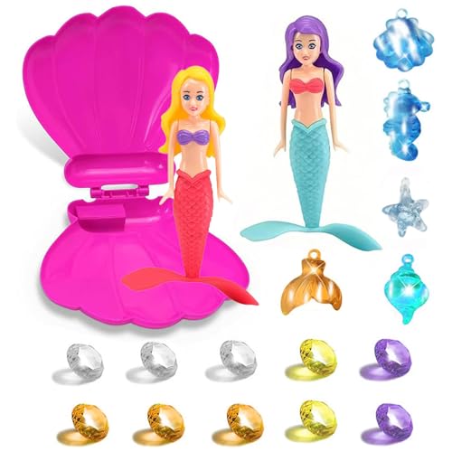 POPAPIE Meerjungfrau Pool Spielzeug, Tauchspielzeug Meerjungfrau Wasserspielzeug, Mit Tauchjuwelen Für Kinder, Schwimmende Muschel, Für Party Supplies Wasser Spielzeug Für Kinder von POPAPIE