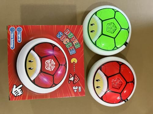 POPERFUN Air Power Football, LED-Fußball, Indoor Spielen, Geschenk für Kinder im Alter von 3-10 Jahren, Fußball Hover, Spielzeug für Jungen, Ballspiele Hover (2 Stück) von POPERFUN