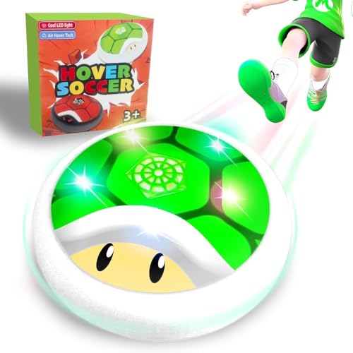 POPERFUN Air Power Football, LED-Fußball, Indoor Spielen, Geschenk für Kinder im Alter von 3-10 Jahren, Fußball Hover, Spielzeug für Jungen, Ballspiele Hover (grün) von POPERFUN