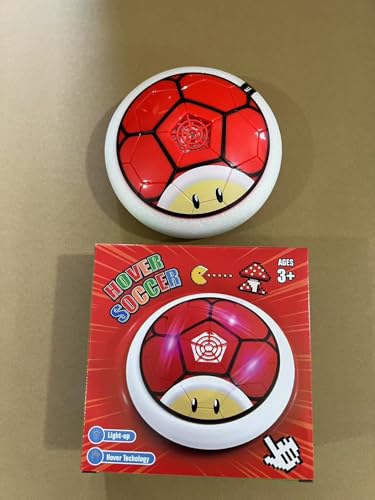 POPERFUN Hover LED-Fußballspielzeug für Kinder im Alter von 3-12 Jahren, Fußballspiel für Kinder im Innenbereich, Weihnachtsgeschenk für Jungen und Mädchen (rot) von POPERFUN