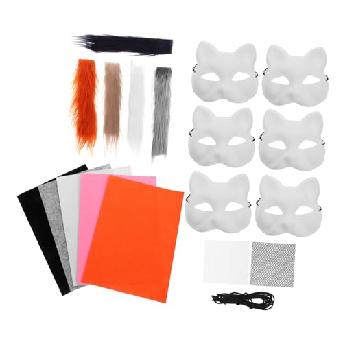 POPETPOP 1 Satz Bemalbare Tiermaske Tiermasken Katzenmaskenset Halbmaske Maskerademaske weiße Plastikmaske Halloween leere bemalbare Maske Maskerade Maske PVC POPETPOP 1 Satz Bemalbare Tiermaske Tiermasken Katzenmaskenset Halbmaske Maskerademaske weiße Plastikmaske Halloween leere bemalbare Maske Maskerade Maske PVC von POPETPOP