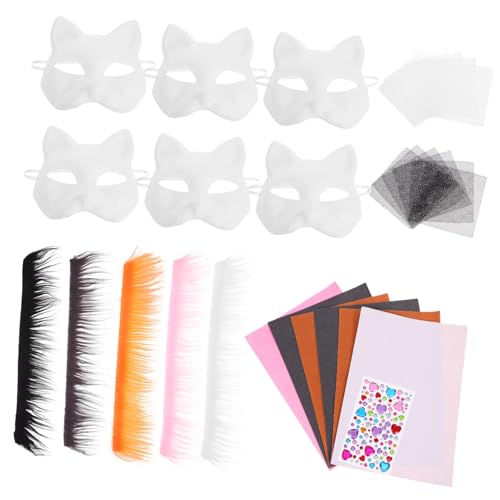 POPETPOP 1 Satz Katzenmasken-Set Katzenmaske selber machen Katzenmaske orange Tiermaske Tier-Maskerade-Maske Katzenmaskenset katze gesichtsmaske leere Katzenmasken Samtstreifen POPETPOP 1 Satz Katzenmasken-Set Katzenmaske selber machen Katzenmaske orange Tiermaske Tier-Maskerade-Maske Katzenmaskenset katze gesichtsmaske leere Katzenmasken Samtstreifen von POPETPOP