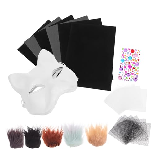 POPETPOP 1 Satz Katzenmasken-Set Katzenmaske selber machen halbe Katzenmaske Katzenmaskenbasen Katzenmaske orange tiermasken selber machen DIY Tier-Cosplay-Maske Papier Schwarz POPETPOP 1 Satz Katzenmasken-Set Katzenmaske selber machen halbe Katzenmaske Katzenmaskenbasen Katzenmaske orange tiermasken selber machen DIY Tier-Cosplay-Maske Papier Schwarz von POPETPOP