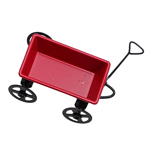 POPETPOP 1 Satz Mini House Decor Klein Miniaturen LKW Machen Auto Rad Puppe Mini-anhänger Mindest Miniatur-Trail-car Miniatur-anhängermodell Anhänger Metall 2 Stück von POPETPOP
