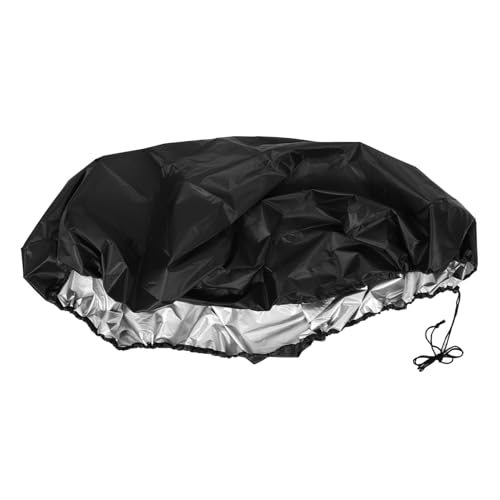 POPETPOP 1 Satz Staubschutzhaube Sandkasten-poolabdeckung Sechseckige Sandkastenabdeckung Sandkastenschutz Grube Klein Sandkastendach Schutzhülle Polyester (Polyester) Black von POPETPOP