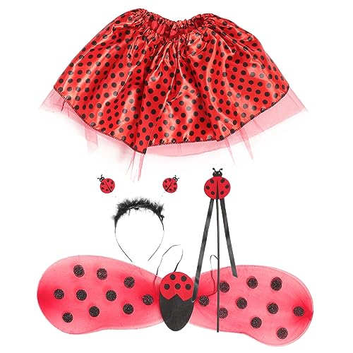 POPETPOP 1 Satz kinder kostüm ladybug maikäfer kostüm kinder Cosplay- -Kostüm für Mädchen -Kostümset für Mädchen Anzieh-Tutu-Rock für Mädchen Feenkostüm Abschlussball von POPETPOP