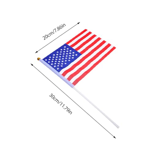 POPETPOP 1 Set Flaggengläser Handschwenkende Amerikanische Flaggen Kleine Amerikanische Flaggen Mini Amerikanische Flaggen Miniatur Amerikanische Flaggen Kleine Flaggen Dekorative von POPETPOP