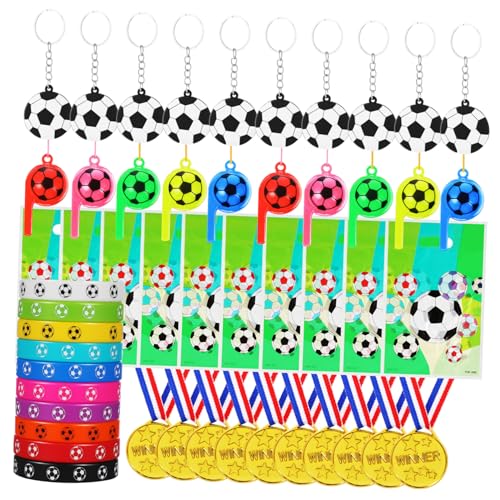 POPETPOP 1 Set Fußball Partygeschenkkette Fußball Armbänder Sportbälle Partygeschenkhalter Karten Fußball Geschenktüten Fußball Armband Sportmedaille Sportgeschenke Fußball von POPETPOP