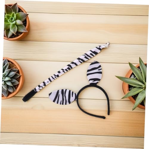 POPETPOP 1 Set Halloween-zebra-ohren Und - -set, Zootier-stirnband, Kostümzubehör, Halloween-kostümparty-zubehör Für Erwachsene Und von POPETPOP