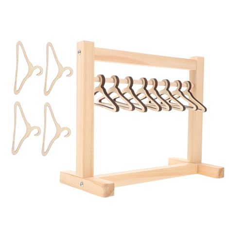 POPETPOP 1 Set Mini-kleiderständer: Kleiderständer Für Puppen Aus Holz Mit Kleiderbügeln Für Puppenhaus-Dekoration, Aufbewahrung, Kleiderschrank, Möbelzubehör Für Kinder POPETPOP 1 Set Mini-kleiderständer: Kleiderständer Für Puppen Aus Holz Mit Kleiderbügeln Für Puppenhaus-Dekoration, Aufbewahrung, Kleiderschrank, Möbelzubehör Für Kinder von POPETPOP