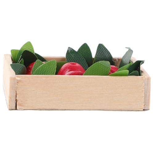 POPETPOP 1 Set Miniatur-Obst Für Puppenhaus: Apfelmodell Und Kiste Im Maßstab 1:12 Für Puppenhaus-Dekoration – Mini-Lebensmittel-Spielzeug-Requisiten – Kleines Marktkorb-zubehör POPETPOP 1 Set Miniatur-Obst Für Puppenhaus: Apfelmodell Und Kiste Im Maßstab 1:12 Für Puppenhaus-Dekoration – Mini-Lebensmittel-Spielzeug-Requisiten – Kleines Marktkorb-zubehör von POPETPOP