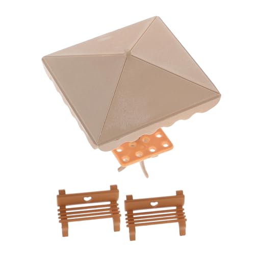 POPETPOP 1 Set Miniatur-gartenbank Für Puppenhaus, Realistisches Park- -Modell, Buntes Landschaftszubehör, Mini-Garten-terrassen-parkstuhl von POPETPOP