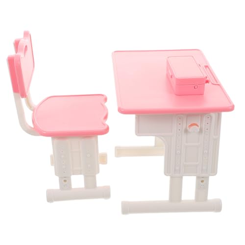 POPETPOP 1 Set Miniatur-schulpult Für Puppenhäuser: Mini-klassenzimmermöbel-Set – Miniatur-Schreibtisch Und Stuhl Zum Spielen Für Kinder – Puppenhausmöbel Und Zubehör, Foto-Requisiten POPETPOP 1 Set Miniatur-schulpult Für Puppenhäuser: Mini-klassenzimmermöbel-Set – Miniatur-Schreibtisch Und Stuhl Zum Spielen Für Kinder – Puppenhausmöbel Und Zubehör, Foto-Requisiten von POPETPOP