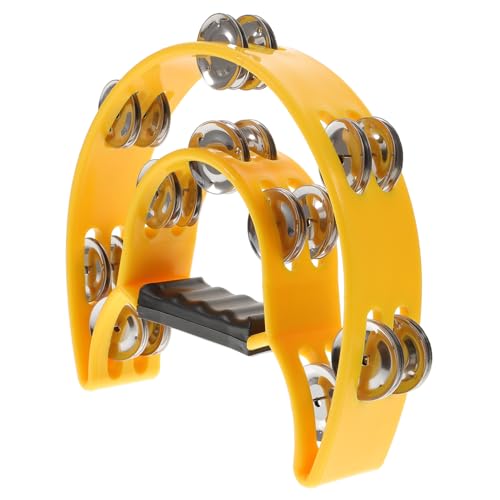 POPETPOP 1 Stück Ringkreisinstrument Handglocken Für Glocke Mit Griff Handglocken Für Erwachsene Handglocke Für Erwachsene Zweireihige Glocke Abs Yellow von POPETPOP