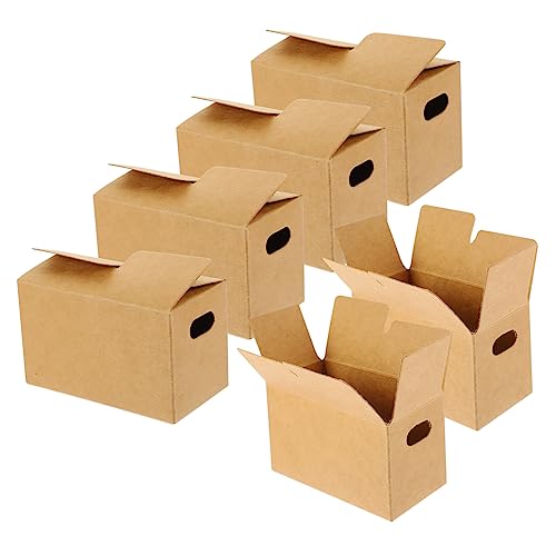 POPETPOP 10 Stück DIY Boxen Hausdekoration Puppenmöbel Puppen Miniboxen DIY Lustige Gartendekoration Simulierte Expressboxen Miniboxen Für Winzige Figurendekoration Braunes von POPETPOP