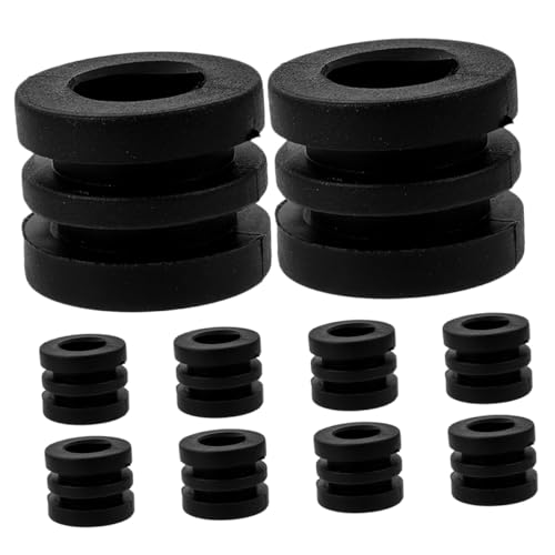 POPETPOP 10 Stück Fußball -Tischkissendichtung Stoßstangendichtung für Tischfußball Austausch von Tischfußballteilen Kleine Kickerteile Kicker-Stoßstangen Abs Black von POPETPOP