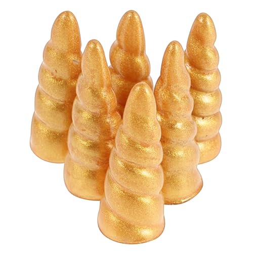 POPETPOP 10 Stück Goldene Einhorn-Horn-Harz-Einhorn-Horn-Glitzer-Horn-Dekorationen, Ideal Für Selbstgemachte Haar-Accessoires Und -haarverzierungen POPETPOP 10 Stück Goldene Einhorn-Horn-Harz-Einhorn-Horn-Glitzer-Horn-Dekorationen, Ideal Für Selbstgemachte Haar-Accessoires Und -haarverzierungen von POPETPOP