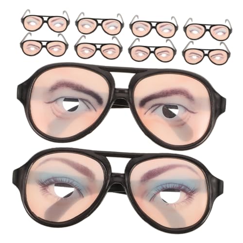 POPETPOP 10 Stück Lustige Scherzbrillen Für Halloween, Trick, Streich, Verkleidung, Brillen, Verrückt, Lustig, Gemusterte Augen, Brillen, Kostüm, Foto-requisiten Für Halloween-party POPETPOP 10 Stück Lustige Scherzbrillen Für Halloween, Trick, Streich, Verkleidung, Brillen, Verrückt, Lustig, Gemusterte Augen, Brillen, Kostüm, Foto-requisiten Für Halloween-party von POPETPOP