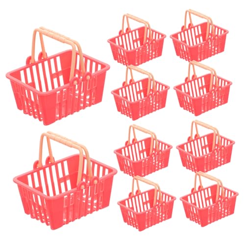 POPETPOP 10 Stück Simulierte Einkaufskörbe Für Lebensmittel Und Kleine Körbe Aufbewahrungskörbe Mini Weidenkörbe Puppen Kinderkörbe Für Regale Roter Kunststoff POPETPOP 10 Stück Simulierte Einkaufskörbe Für Lebensmittel Und Kleine Körbe Aufbewahrungskörbe Mini Weidenkörbe Puppen Kinderkörbe Für Regale Roter Kunststoff von POPETPOP